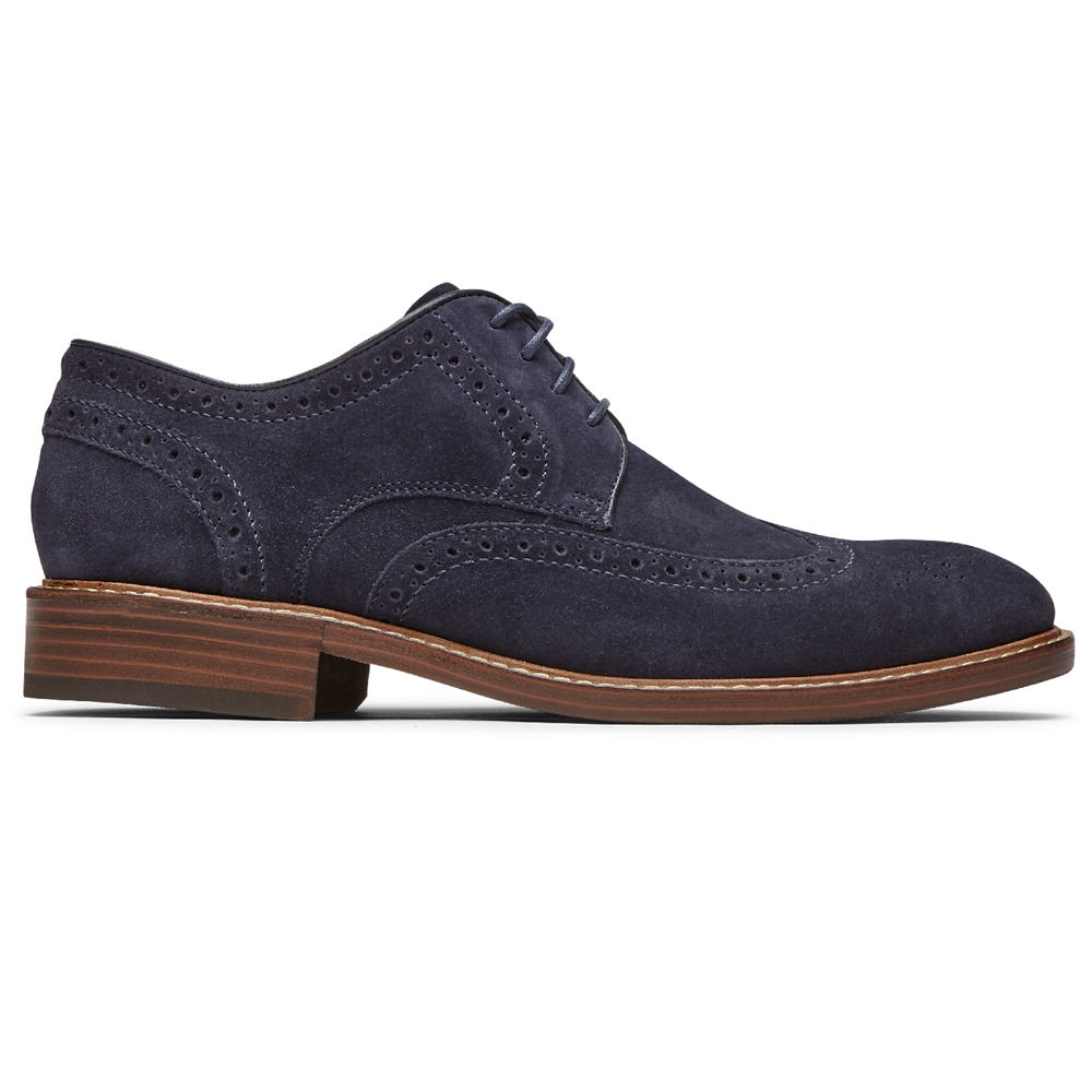 Rockport Snøre Sko Herre Marineblå - Kenton Wingtip - OCLU61209